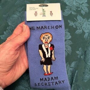 NWT We March On Madam Secretary Socks